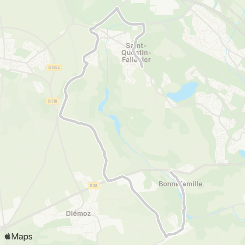 ARA Cars Région Isère - Scolaire Bonnefamille-St Quentin Fallavier map