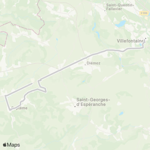 ARA Cars Région Isère - Scolaire Oytier St Oblas-Villefontaine map