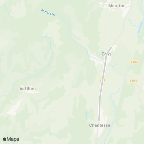 ARA Cars Région Isère - Scolaire Cras-Morette-Vatilieu-Nd l'Osier map