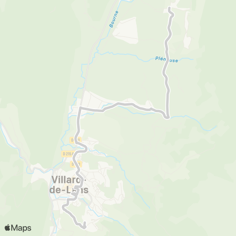 ARA Cars Région Isère - Scolaire Engins-Lans en Vercors-Villard de Lans map