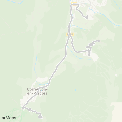 ARA Cars Région Isère - Scolaire Cote 2000-Corrençon-Villard de Lans map