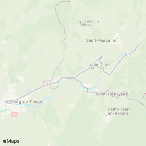 ARA Cars Région Isère - Scolaire Izeron-St Romans-St Marcellin-Romans map