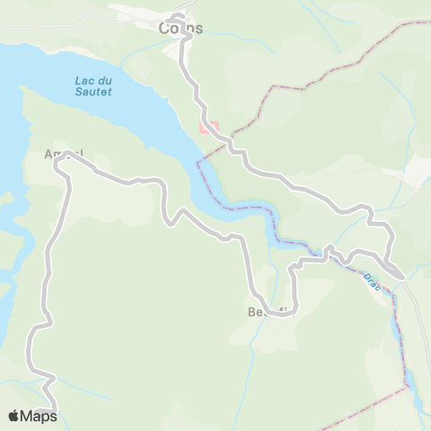 ARA Cars Région Isère - Scolaire Primaire Ambel-Corps map