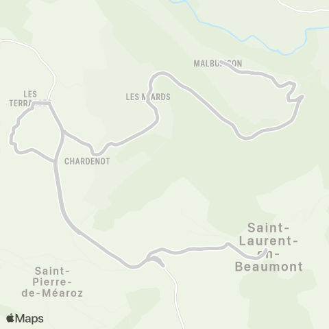 ARA Cars Région Isère - Scolaire Primaire St Laurent en Beaumont map