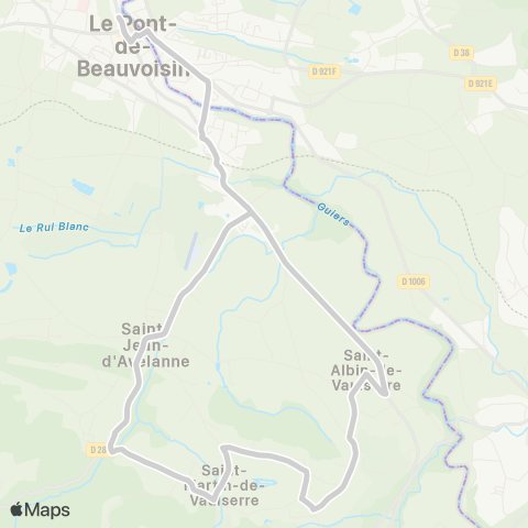 ARA Cars Région Isère - Scolaire Primaire St Jean d'Avelanne-Pont de B. map