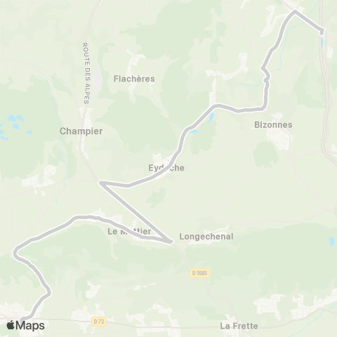 ARA Cars Région Isère - Scolaire Biol-la Cote St André map