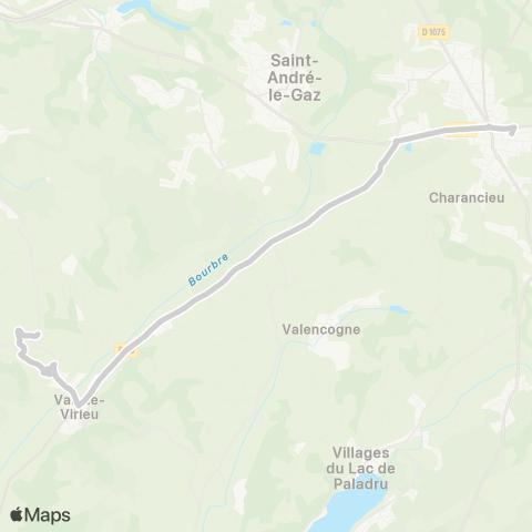 ARA Cars Région Isère - Scolaire Panissage-Val de Virieu-les Abrets map