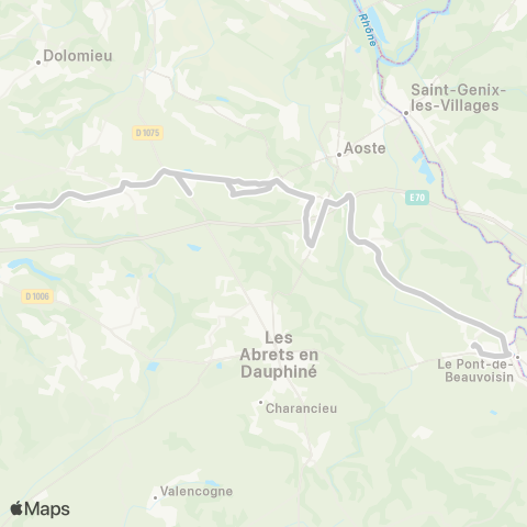 ARA Cars Région Isère - Scolaire St Clair-Chimilin-Romagnieu-Pt Beauvoisi map