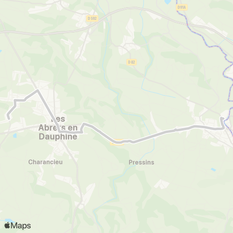 ARA Cars Région Isère - Scolaire Fitilieu-Pt Beauvoisin map