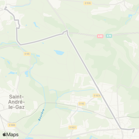 ARA Cars Région Isère - Scolaire La Batie Montgascon-les Abrets map