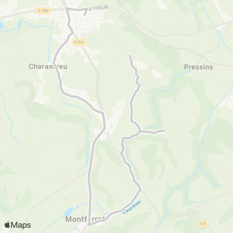 ARA Cars Région Isère - Scolaire La Batie Divisin-les Abrets map