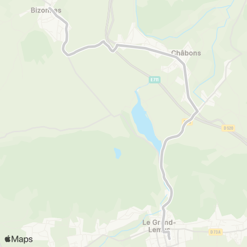 ARA Cars Région Isère - Scolaire Belmont-Bizonnes-le Grand Lemps map