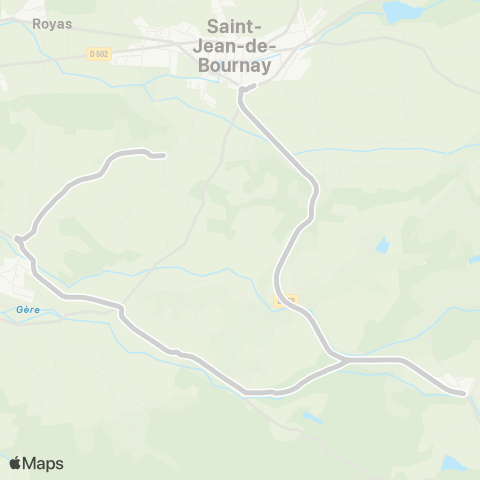 ARA Cars Région Isère - Scolaire Lieudieu-Vil. de Marc-St Jean de Bournay map