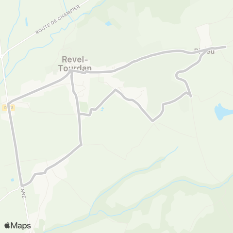 ARA Cars Région Isère - Scolaire Pisieu-Revel Tourdan map