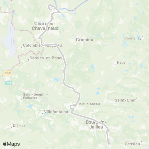 ARA Cars Région Isère - Scolaire Chavanoz-Nivolas Vermelle map