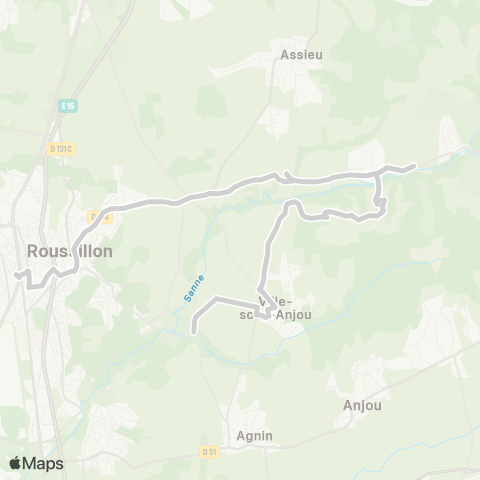ARA Cars Région Isère - Scolaire La Chapelle-Roussillon-Salaise sur Sanne map