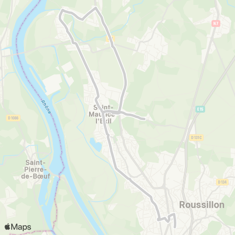 ARA Cars Région Isère - Scolaire Reventin-St Clair-St Maurice-Roussillon map