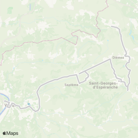 ARA Cars Région Isère - Scolaire Heyrieux-Septeme-Vienne map