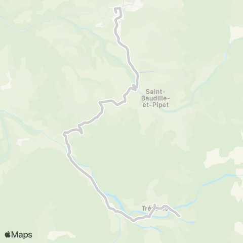 ARA Cars Région Isère - Scolaire Treminis-Prebois-St Baudille-Mens map