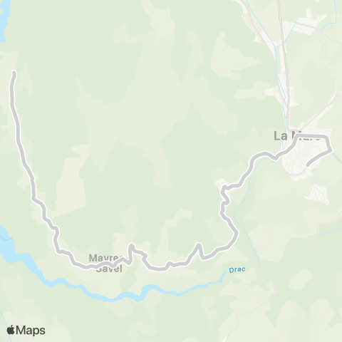 ARA Cars Région Isère - Scolaire Marcieu-Mayres Savel-Prunieres-la Mure map