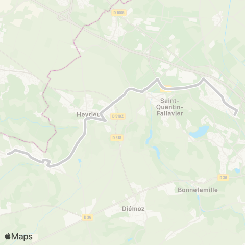 ARA Cars Région Isère - Scolaire Valencin-la Verpilliere map