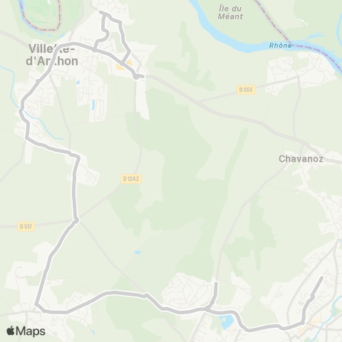 ARA Cars Région Isère - Scolaire Villette-Janneyrias-Pt de Cheruy map