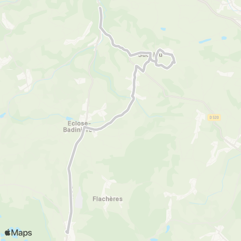 ARA Cars Région Isère - Scolaire Succieu-Chateauvillain-Champier map