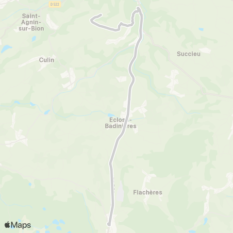 ARA Cars Région Isère - Scolaire Les Eparres-Culin-Eclose-Champier map