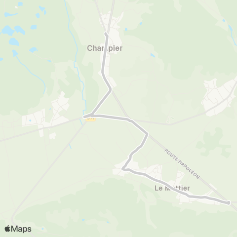 ARA Cars Région Isère - Scolaire St Didier de B-Mottier-Nantoin-Champier map