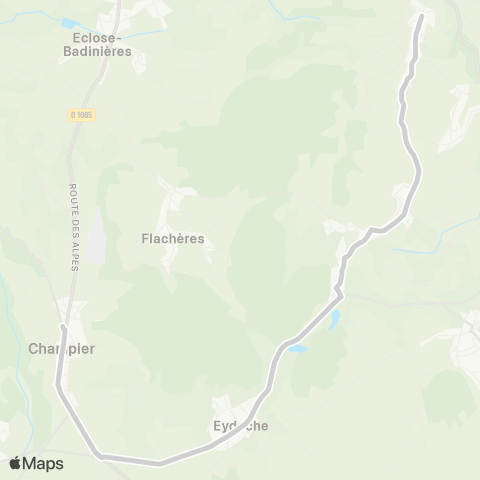 ARA Cars Région Isère - Scolaire Biol-Belmont-Flacheres-Champier map