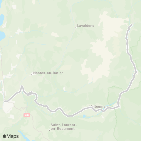 ARA Cars Région Isère - Scolaire (TAD) Chantelouve-la Mure map