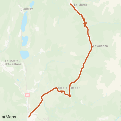 ARA Cars Région Isère L'Alpe du Grand Serre-la Mure map
