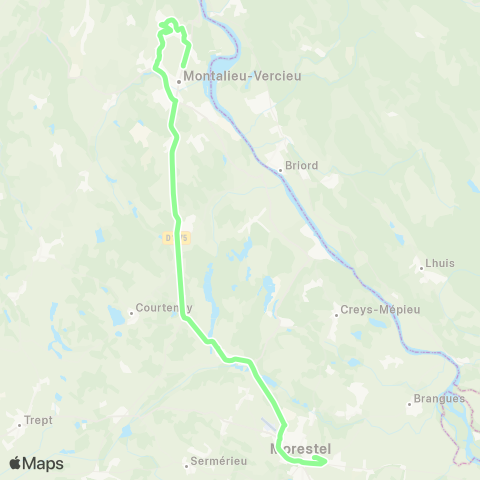 ARA Cars Région Isère Montalieu Vercieu-Morestel map