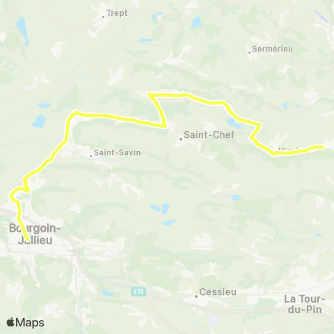 ARA Cars Région Isère Morestel-Vignieu-Bourgoin Jallieu map