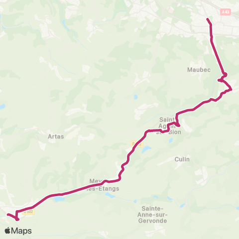 ARA Cars Région Isère St Jean de Bournay-Bourgoin Jallieu map