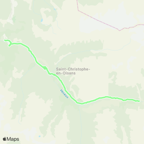 ARA Cars Région Isère Bourg d'Oisans-la Berarde map