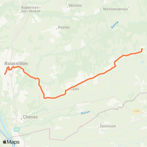 ARA Cars Région Isère Beaurepaire-Péage de Roussillon map