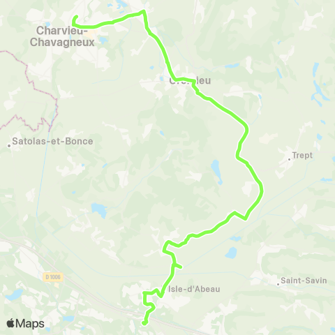 ARA Cars Région Isère Pont de Cheruy-l'Isle d'Abeau map