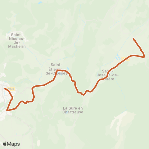 ARA Cars Région Isère Voiron-Chambery map