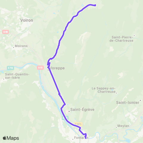 ARA Cars Région Isère St Pierre de Chartreuse-Grenoble map