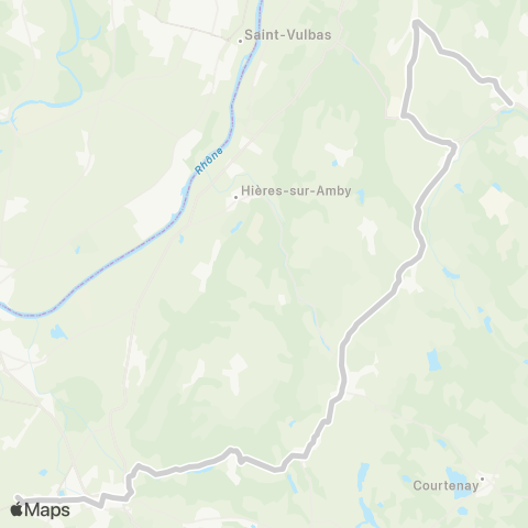 ARA Cars Région Isère - Scolaire Charette-Optevoz-Villemoirieu map