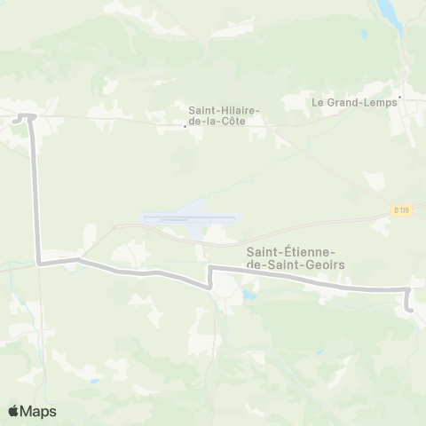ARA Cars Région Isère - Scolaire La Cote St André-St Etienne-Izeaux map