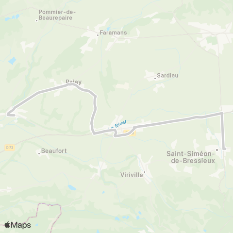 ARA Cars Région Isère - Scolaire Pajay-Marcilloles-St Siméon de Bressieux map