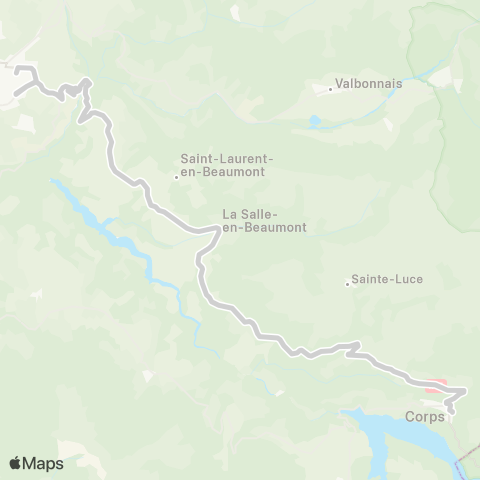 ARA Cars Région Isère - Scolaire Corps-la Mure map