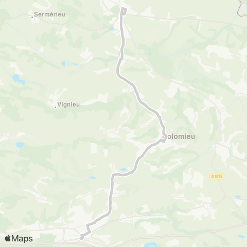 ARA Cars Région Isère - Scolaire Morestel-les Avenières-la Tour du Pin map