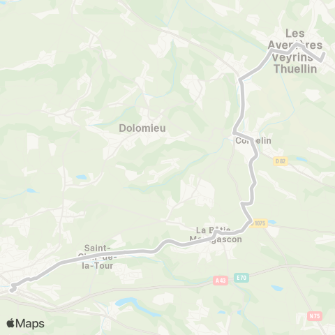 ARA Cars Région Isère - Scolaire La Tour du Pin-les Avenières map