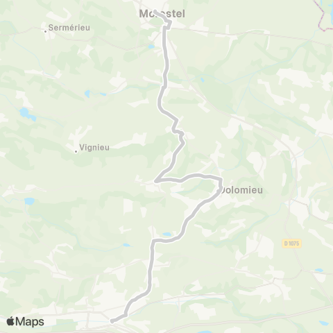 ARA Cars Région Isère - Scolaire La Tour du Pin-Morestel map