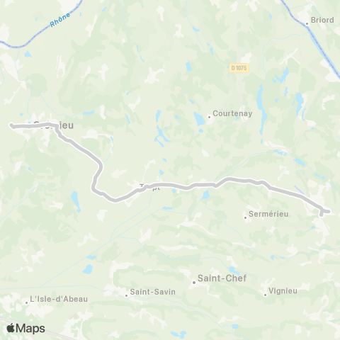 ARA Cars Région Isère - Scolaire Morestel-Villemoirieu map