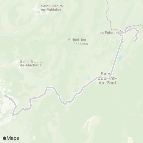 ARA Cars Région Isère - Scolaire St Christophe sur Guiers-Voiron map