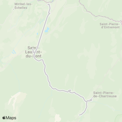 ARA Cars Région Isère - Scolaire St Pierre de Chartreuse-Entre Deux Guiers map